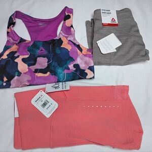 Reebok 3-Piece Activewear Set | 2 Shorts + Top | New With Tags